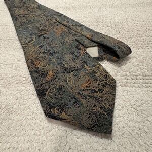 Bella Nova Tie Floral Abstract Paisley 100% Italian Silk Hand Made in USA Grunge